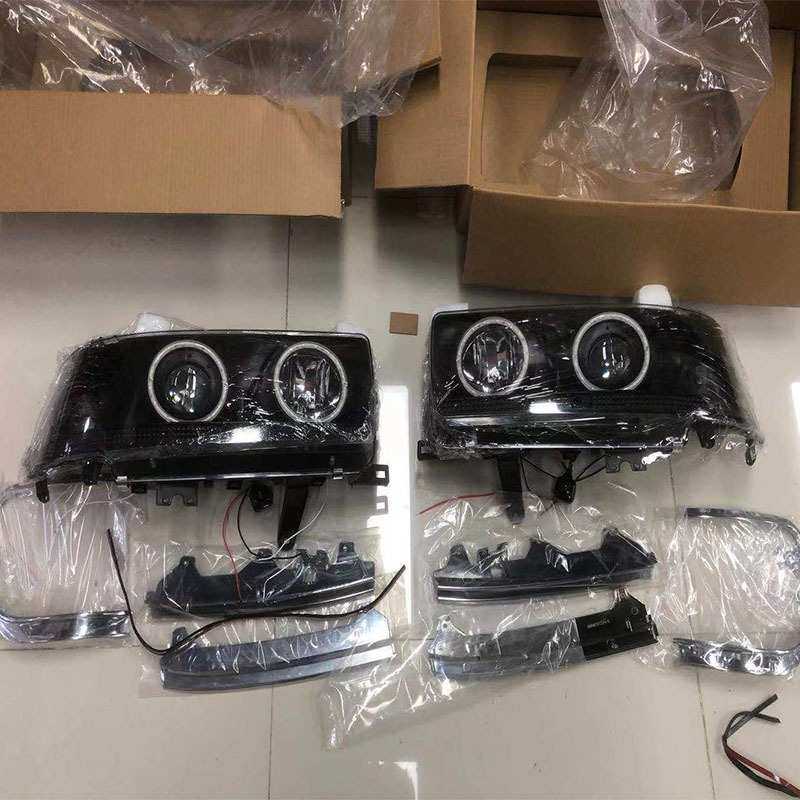 适用于丰田陆地巡洋舰LC80 FJ80 4500大灯LED尾灯 改装天使眼大灯