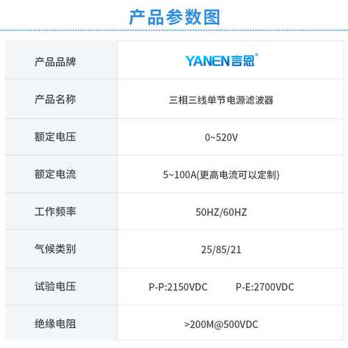 三相三线电源滤波器380V抗干扰单节滤波ME360/ME360T/ME360TG