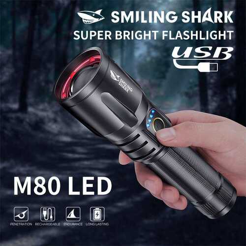 Outdoor camping patrol search strong light flashlight M80