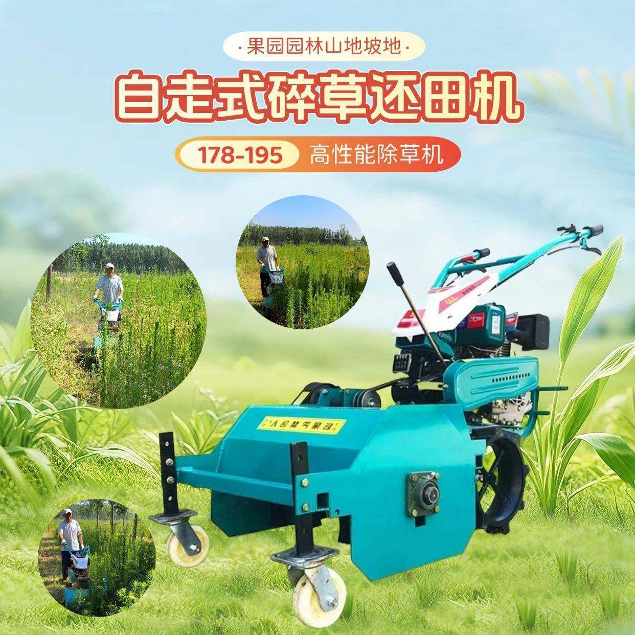 高性能柴油款桃园碎草机不缠刀片柴油款果园割草机除草打草机