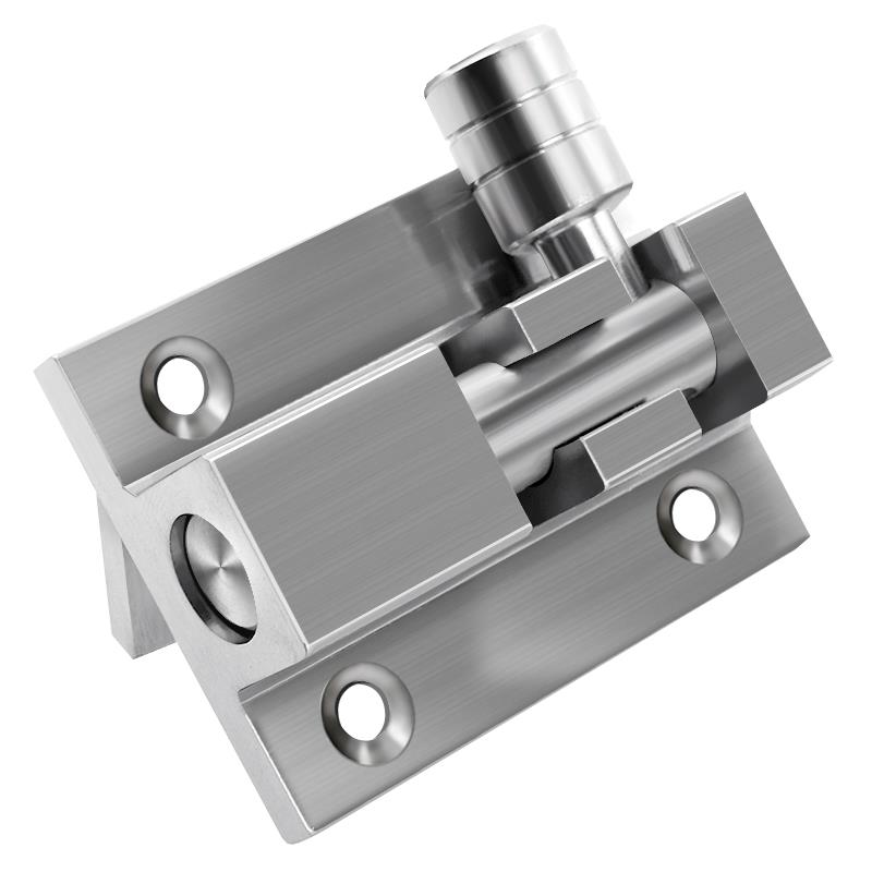 加厚铝合金不锈钢拉丝卫生间插销木门栓窗销防盗门插销锁明装