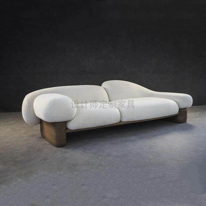 北欧简约大气客厅布艺异形沙发设计师样板间咖啡厅售楼部接待沙发