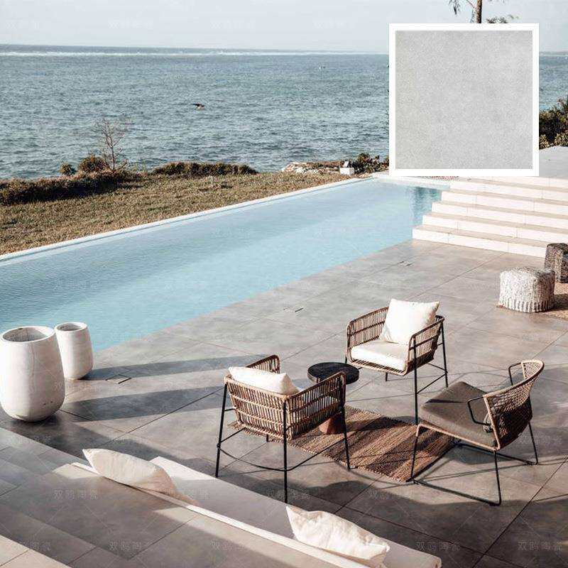通体水泥砖600x600灰色大板岸边户外泳池防滑砖仿古砖商场地板