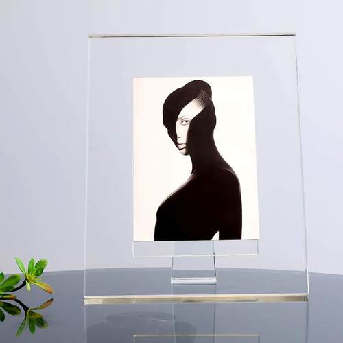 6寸7寸时尚轻奢水晶像框相片架样板房床头柜办公桌相框摆台摆件