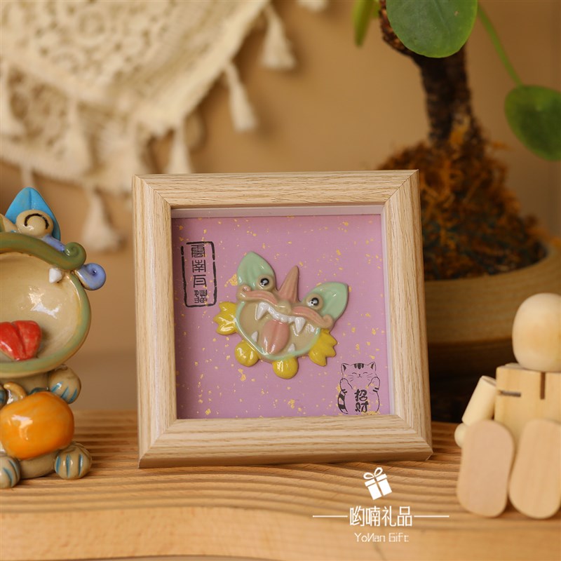 云南大理瓦猫手作陶瓷摆件桌面装饰品创意礼品送朋友Y闺蜜生日礼