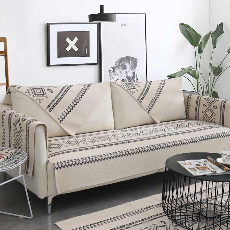 沙发垫四季通用布艺北欧简约现代防滑夏季棉麻亚麻沙W发套罩巾全