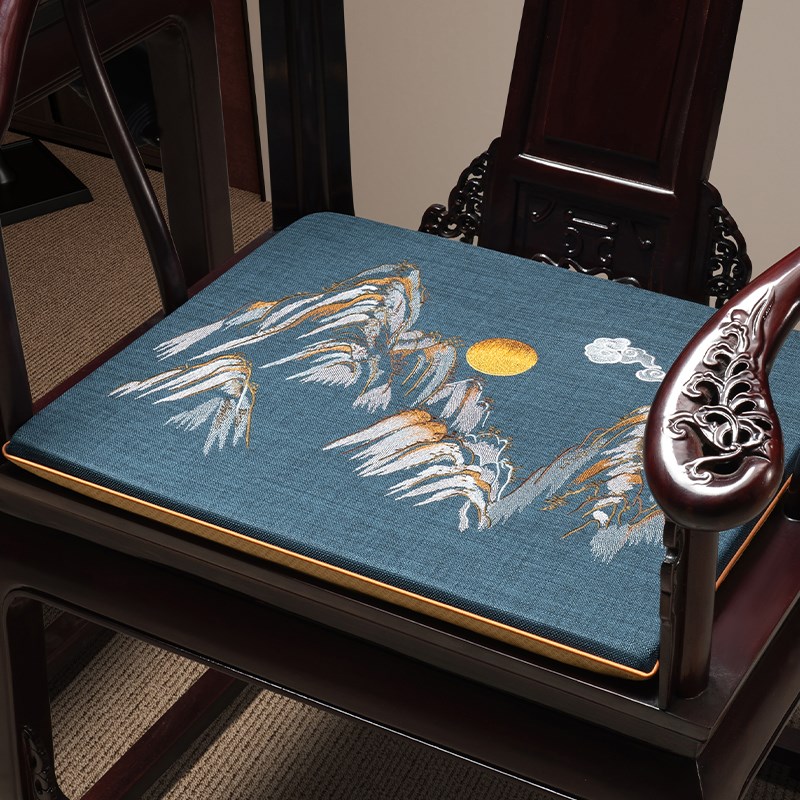 红木椅子坐垫实木圈椅垫太师椅垫子实木座垫中式T定制四季通用防