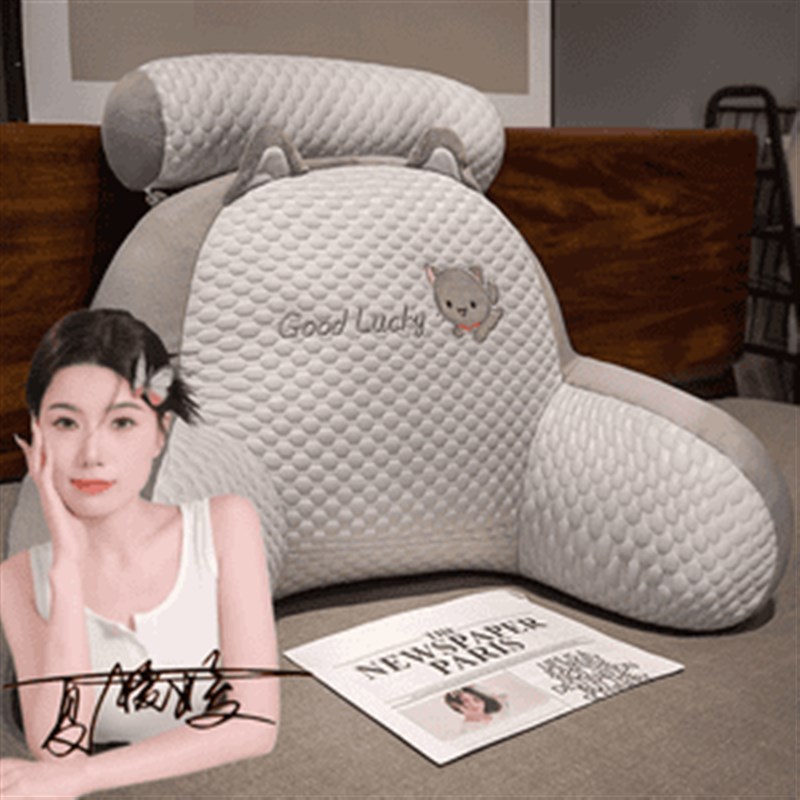 权溪家居夏季冰豆豆靠背SY床头靠垫D护腰靠枕沙发抱枕床汽车靠枕Y