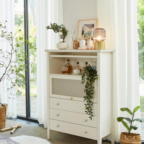 实木现代玄关柜边柜北欧简约岩五斗柜轻奢抽屉板卧室白色客厅电视