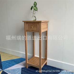 厂家直供全竹欧式边桌卧室储物柜边柜客厅门廊边桌花架床头柜