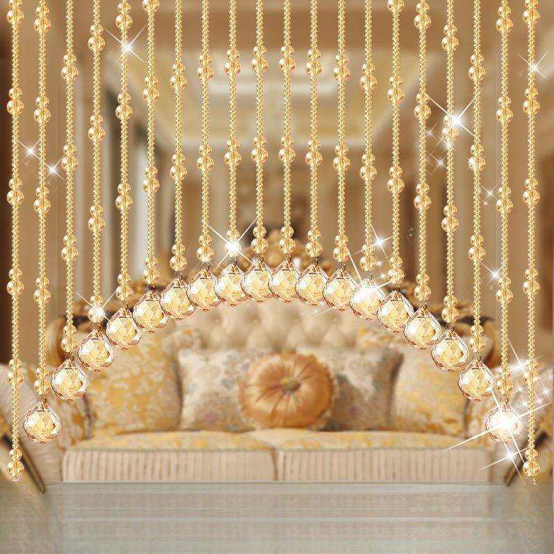 水晶葫芦珠帘门帘客厅隔断帘吊帘玄关过道新款吊饰免打孔串珠帘子