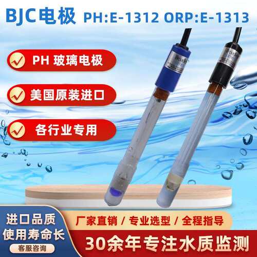 BJC工业用酸碱度PH电极E-1312 HOTEC合泰PH101配套用PH探头E-1313