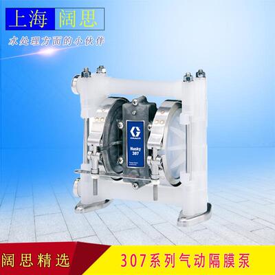 固瑞克Husky 307 3/8寸PP气动隔膜泵工业输送塑料泵隔膜材质可选
