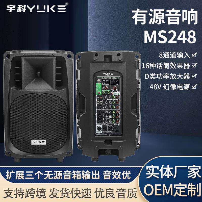 12寸专业有源音箱调音台功放一体音响便携户外演出多功能扩展音箱