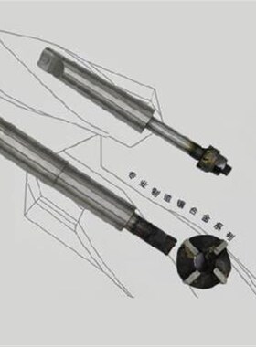 刀杆定做小c径忽刀钨钢沉孔钻反面反向一套刃具面铣刀刮平刀反锪