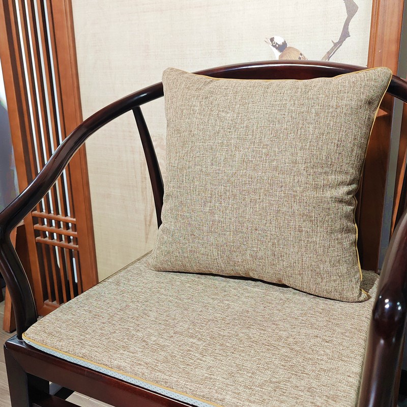 新中式圈椅靠垫实木沙发抱枕A腰枕古典中国风靠背客厅腰靠
