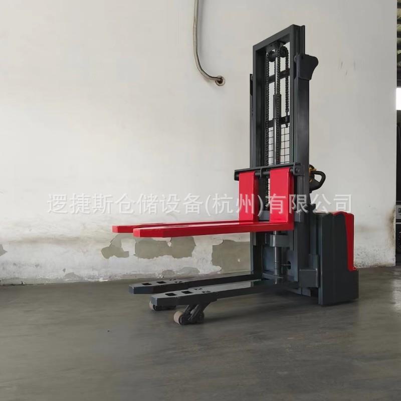 1T双起升电动堆高车站驾式全电动升高搬运车液压升降托盘堆垛叉车