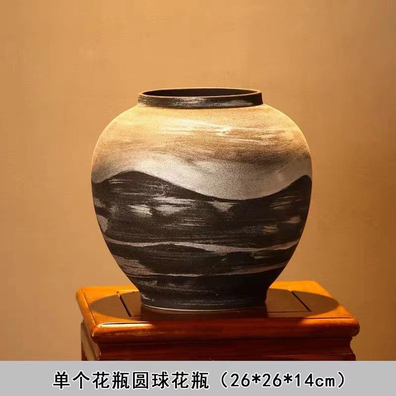新中式花瓶摆件客厅插花角几装饰高档玄关电视柜干花陶瓷家居饰品