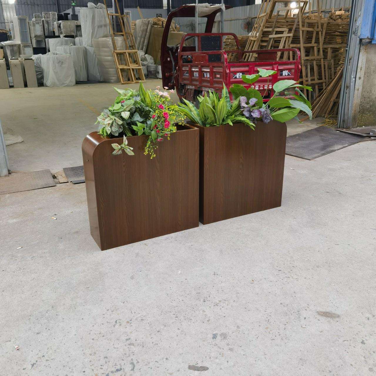 户外铁艺花箱组合商业街售楼部写字楼不锈钢花槽外摆隔断围栏树箱