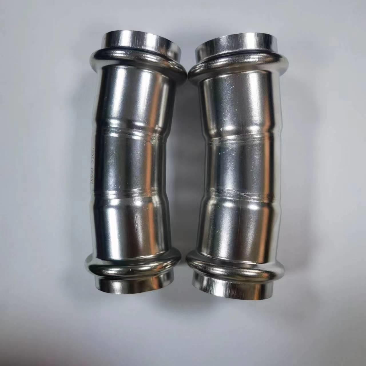 卫生级薄壁水管接头配件316不锈钢卡压管件11.5度弯头规格可订