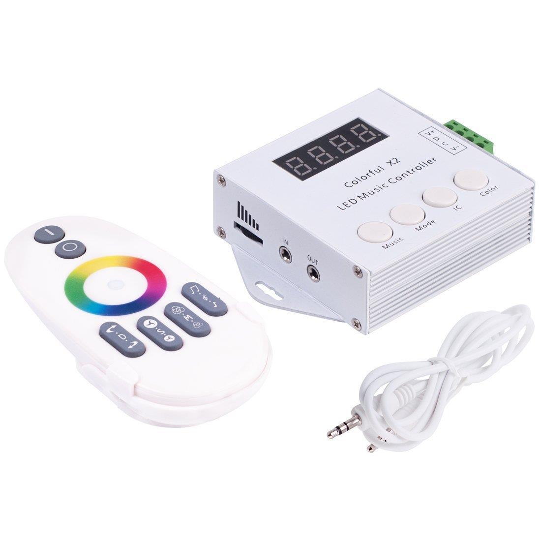 RF无线触摸声控调光器6803/WS2811幻彩灯带led音乐控制器