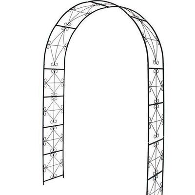 跨境铁艺拱门欧式户外爬滕架藤月铁线莲花架庭院拱门花园拱门庭院