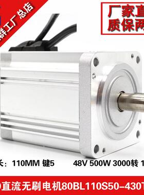 直流无刷电机48V 3000转500W高速无刷马达80BL110S50-430时代超群