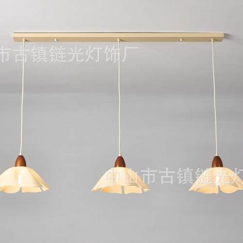 全光谱花朵法式奶油风卧室走廊过道灯餐厅吧台简约led小吊灯