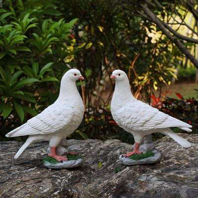 XEI3鸽子动物模型雕塑假和平鸽摆件户外花园庭院别墅草坪造景