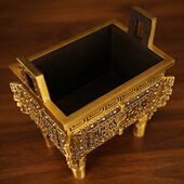 摆铜摆鼎鼎秋黄铜鼎鼎开业盛千盛方放家用香炉饰开业鼎铜