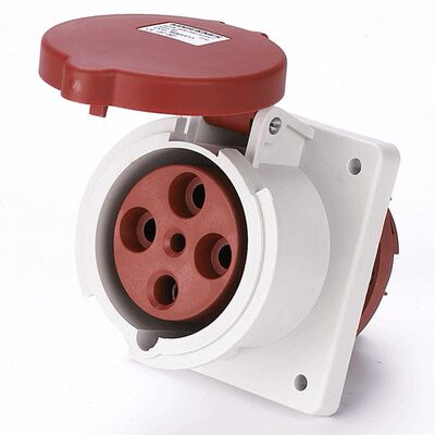 32工业插头765芯 N4芯防水插座M 直M6564N 63A33芯32 32IPMN6座