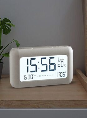 闹钟多功能头卧室床新款L充电简约大屏21电子钟可充电时钟CD10