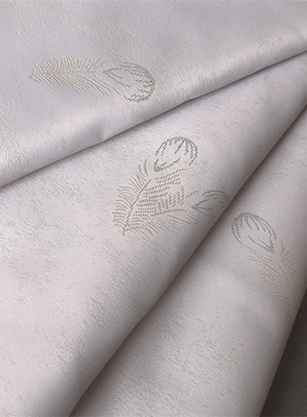 现代简约时尚羽i毛暗花暗纹粉色紫色墙布主卧室高精密提花无缝壁