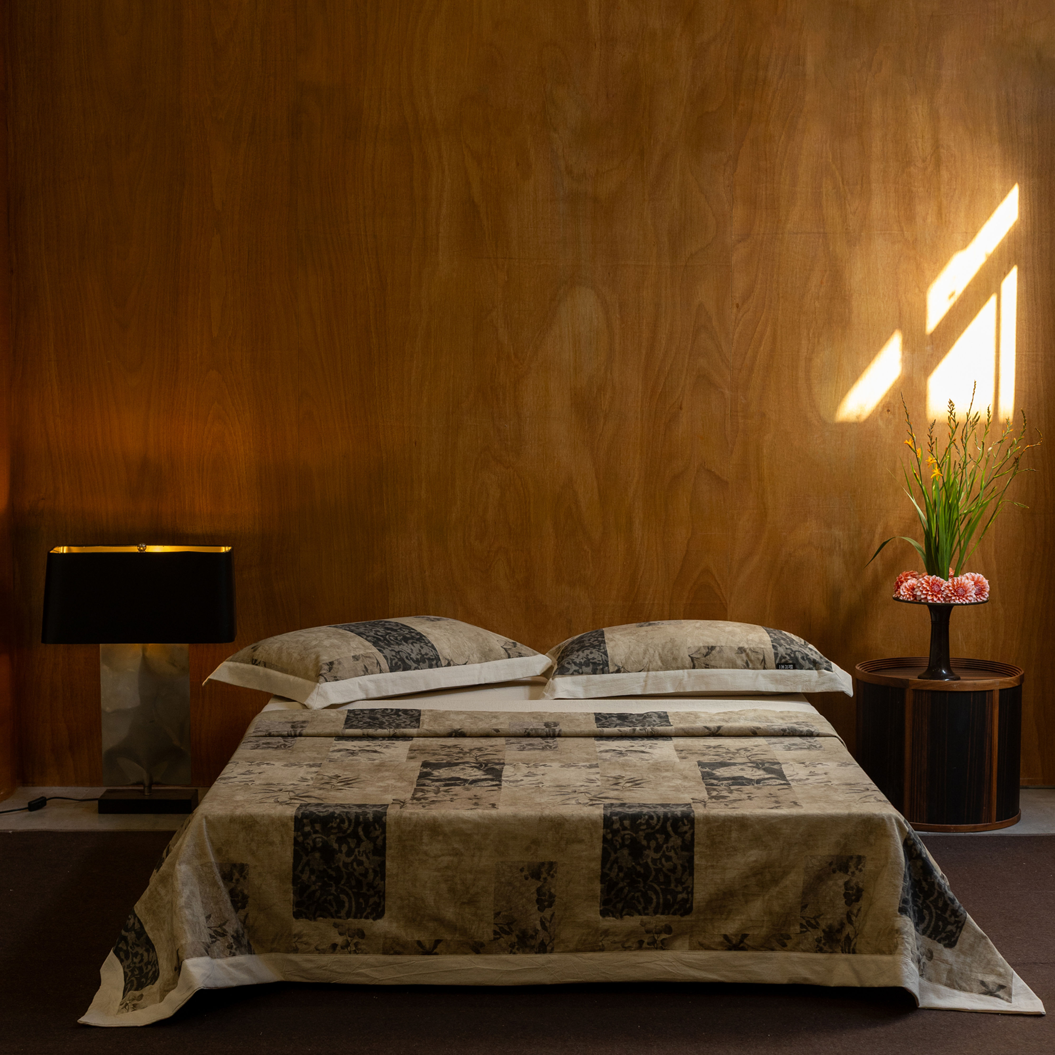 【野川木一】墨韵生香 A类雨露麻被套床单色织提花四件套