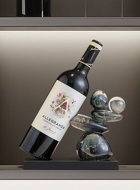 酒柜轻奢高档红酒架摆件时来运转客厅餐边柜高级感小众酒托装饰品