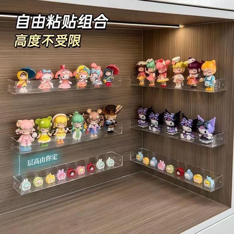 新款实用壁挂式展示架书架亚克力透明收纳架U型置物架墙上挂式少