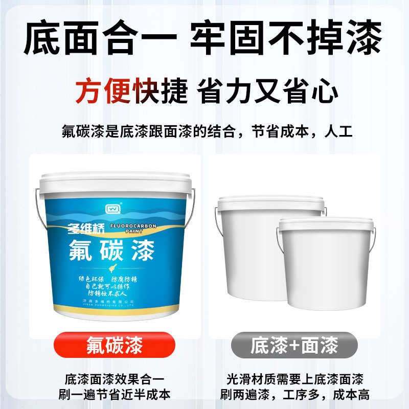 氟碳漆金属防锈防腐油漆镀锌管户外佛铝合金不锈钢铁门底面二合一