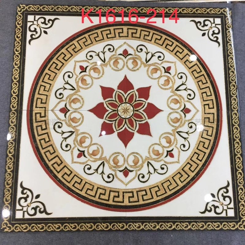 ##入户玄关拼花瓷砖800x800 欧式拼花地砖圆形地毯花拼图造型抛晶