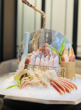 海鲜姿造盘子装饰新中式品摆盘装饰拼盘摆件海鲜刺身摆盘装饰高档