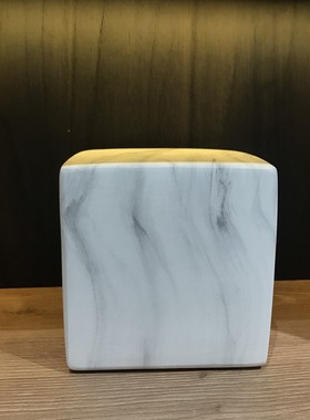 大理石纹几何体摆件陶瓷三角正方圆柱体北欧极简风书柜软装装饰品