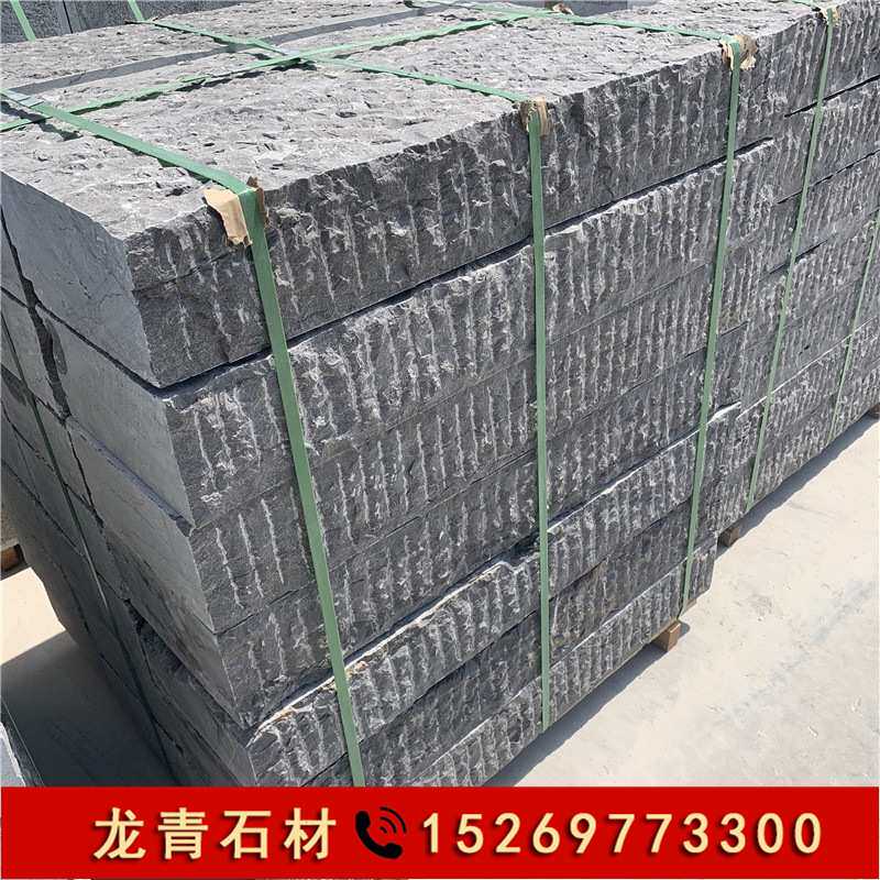 现货供应青石台阶石 荔枝面仿古台阶踏步石斜纹面錾道板