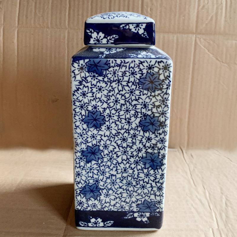 陶瓷瓶新中式青花瓷花瓶客厅电视柜水培插花复古装饰罐摆件