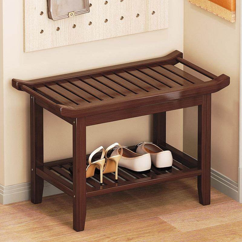 厂家直销楠竹换鞋凳家用门口入户穿鞋凳试衣间可坐式鞋架坐凳一体