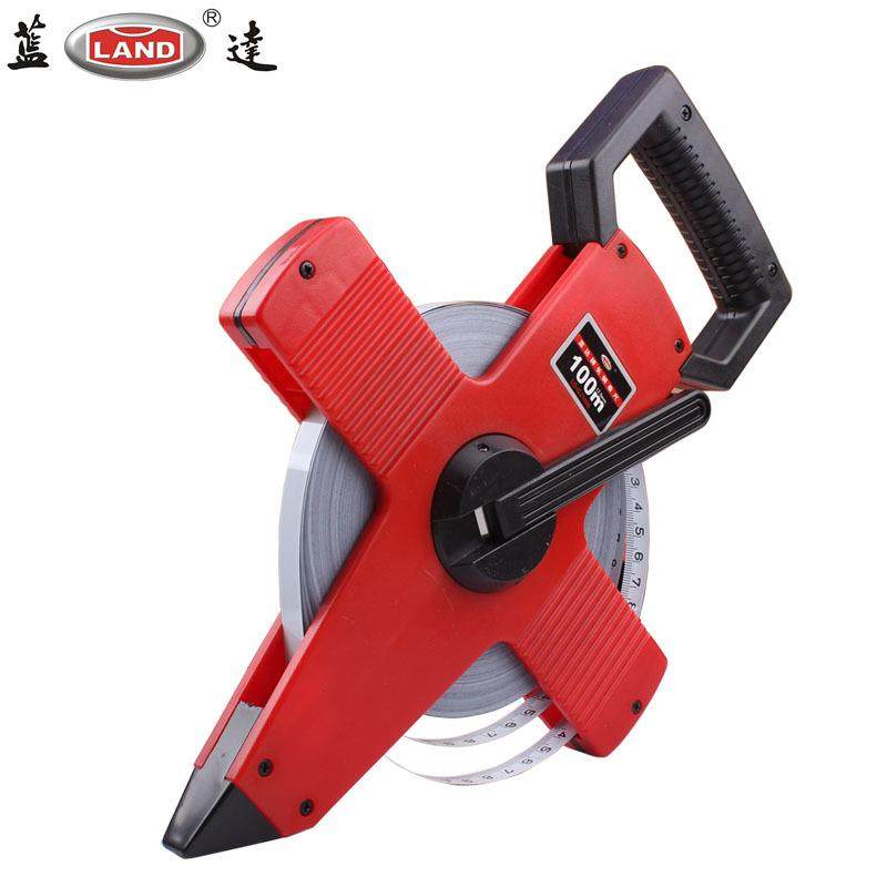 蓝达LAND架式长钢卷尺 30/50/100米长卷尺 拉尺 插地尺米尺J6系列