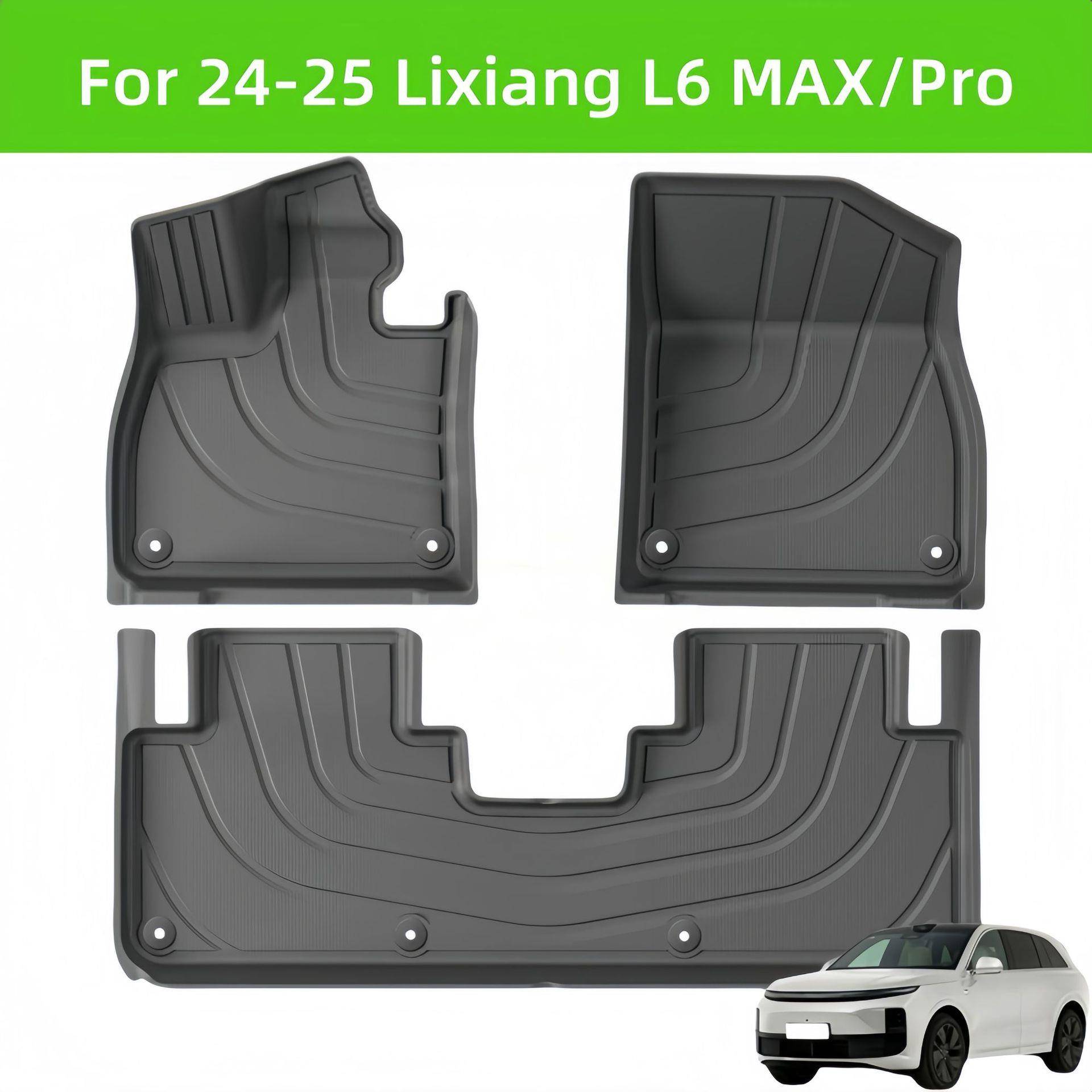 For 24-25 Lixiang L6 MAX/Pro Waterproof TPE car floor mats