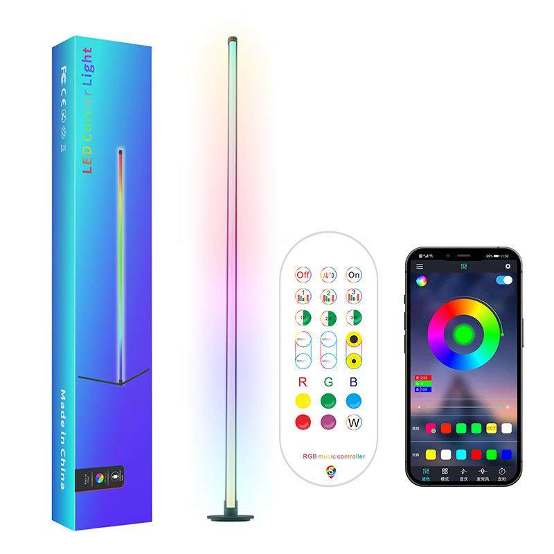 圆角 USB灯24键蓝牙跨境墙角落地灯氛围灯APP卧室客厅RGB幻彩角落