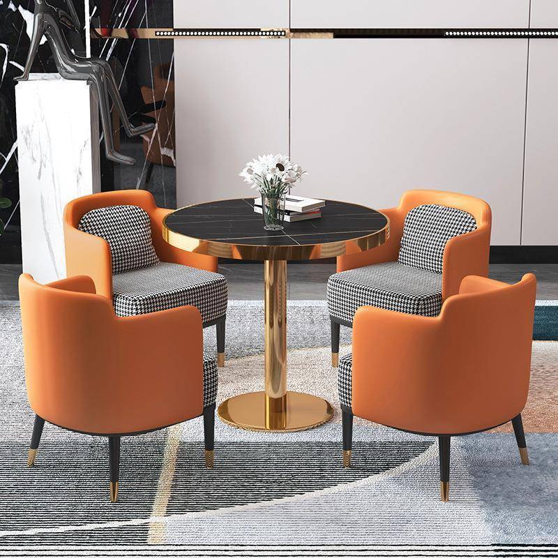 现代轻奢沙发茶几组合北欧办公室酒店大厅休息区会客商务接待洽谈