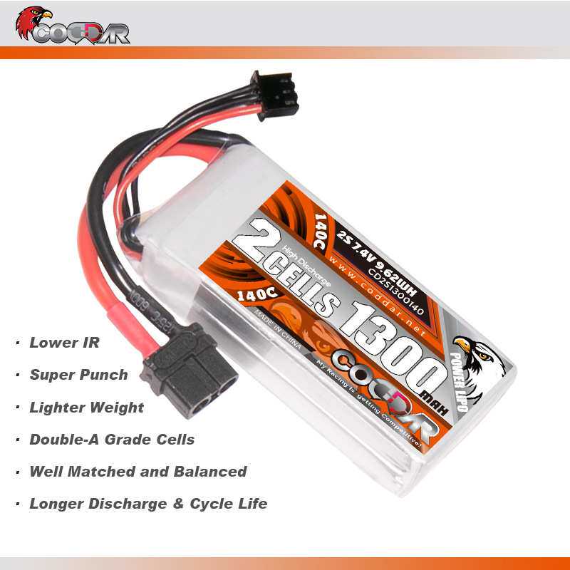 鹰氪CODDAR 1300MAH 2S 7.4V 140C竞赛花飞航模锂电池LIPO
