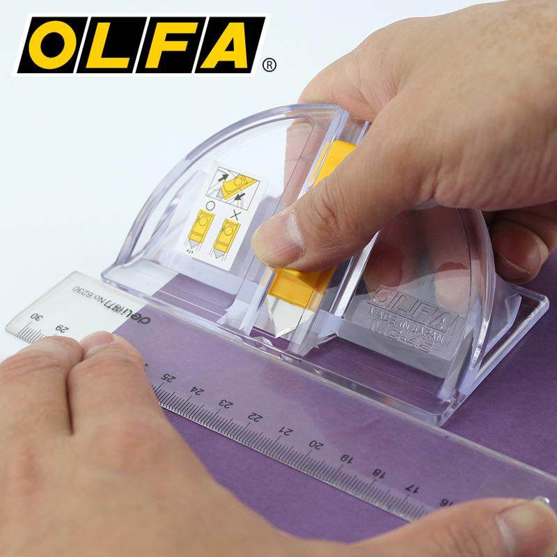 olfa爱利华镜框用刀45度切割刀卡纸斜边美工刀附2片替刃mc-45/2b