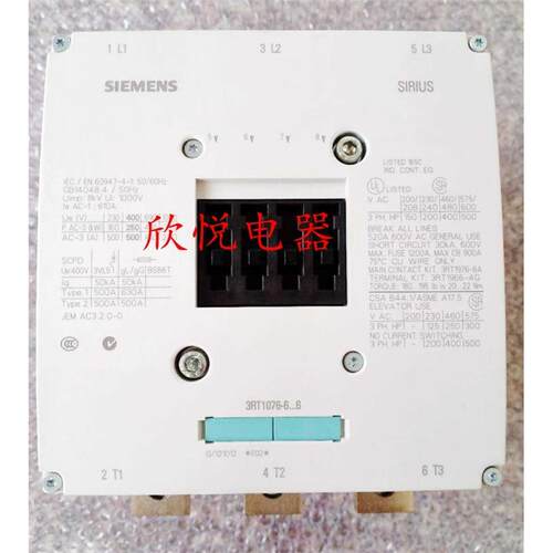 接触器3RT1076-6..63R1076/1075-6AP36/6AF36现货质保一年